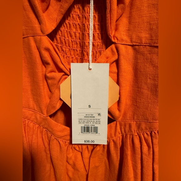 Fe Noel x Target - Double Cut Out Orange Midi Dress Size Small - Picture 4 of 6